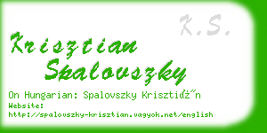 krisztian spalovszky business card
